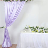 8ftx10ft Lavender Lilac Satin Formal Event Backdrop Drape, Window Curtain Panel
