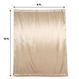 8ftx10ft Nude Satin Formal Event Backdrop Drape, Window Curtain Panel