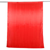 8ftx10ft Red Satin Formal Event Backdrop Drape, Window Curtain Panel