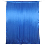 8ftx10ft Royal Blue Satin Formal Event Backdrop Drape, Window Curtain Panel