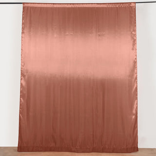Durable and Reusable Terracotta (Rust) Satin Drape for Any Occasion