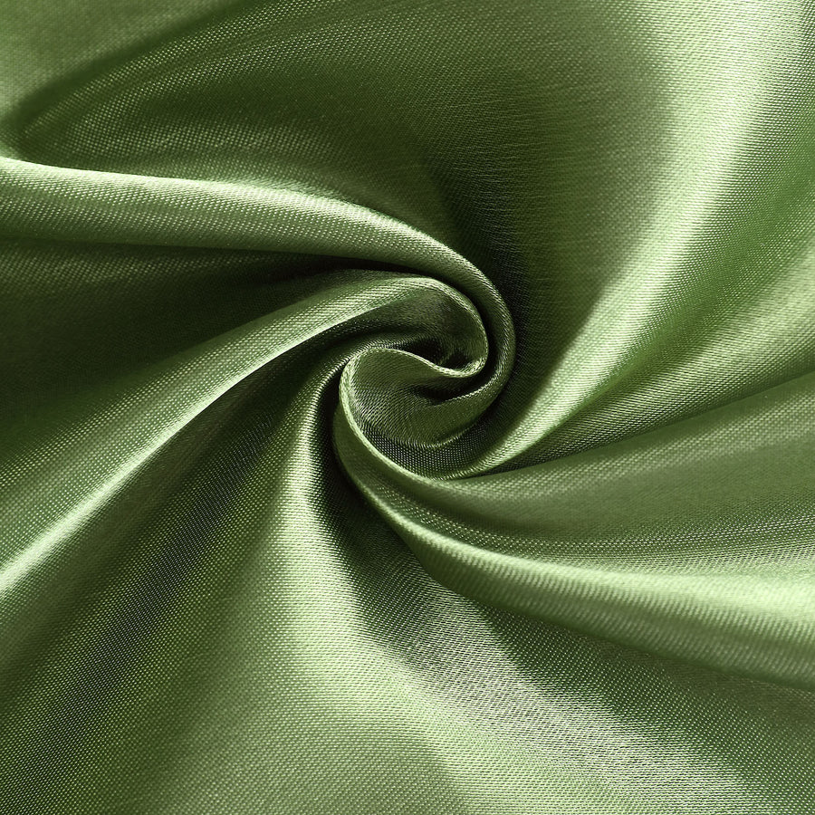 8ftx10ft Olive Green Satin Formal Event Backdrop Drape, Window Curtain Panel#whtbkgd