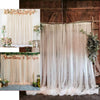 5ftx10ft Rod Ready White Dual Sided Sheer Tulle Backdrop Curtain Panel