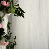5ftx10ft Rod Ready Ivory Dual Sided Sheer Tulle Backdrop Curtain Panel