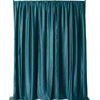 8feet Peacock Teal Premium Velvet Backdrop Stand Curtain Panel Drape