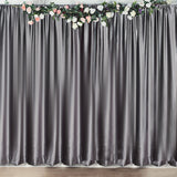 8ft Charcoal Gray Premium Velvet Backdrop Stand Curtain Panel, Drape