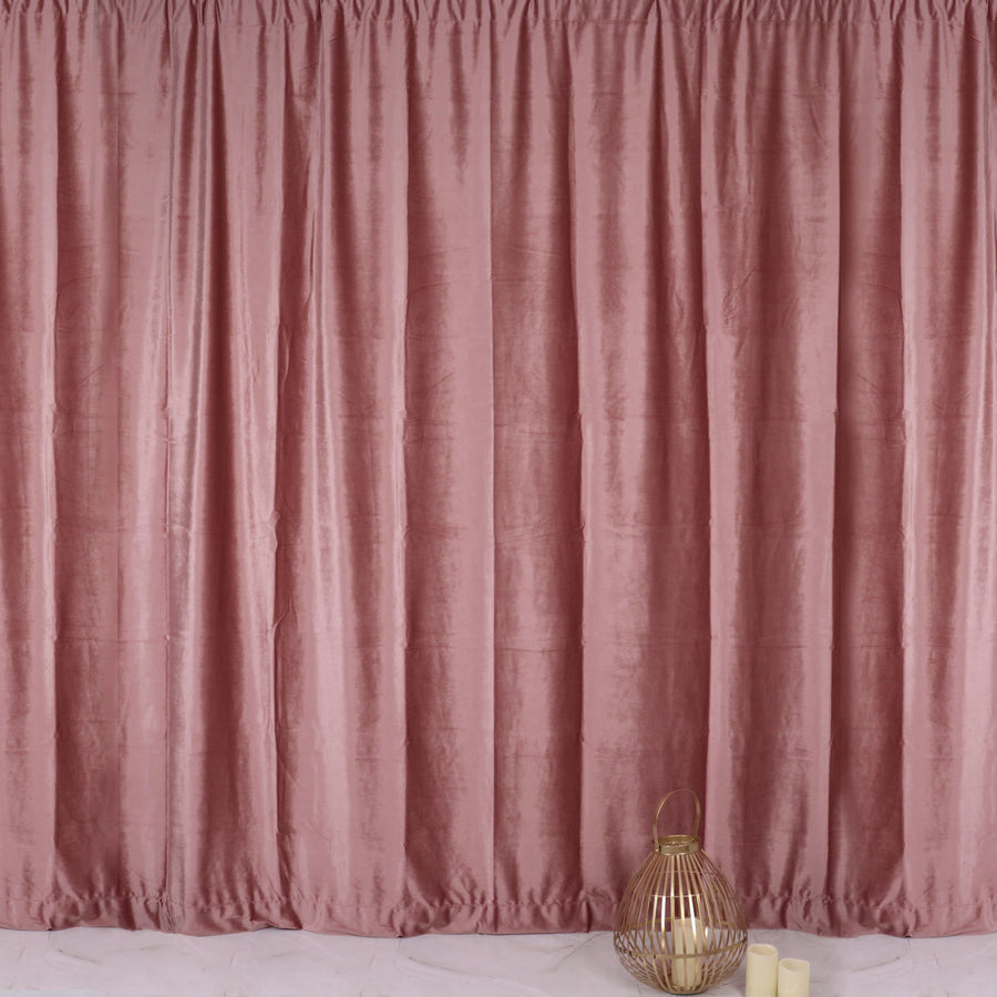 8ft Dusty Rose Premium Velvet Backdrop Curtain Panel Privacy Drape
