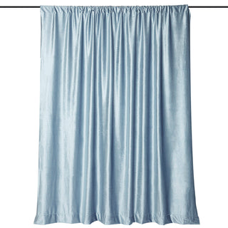 Transform Your Space with the 8ft Dusty Blue Premium Smooth Velvet Photography Curtain Panel