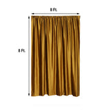 8ft Gold Premium Velvet Backdrop Stand Curtain Panel, Privacy Drape