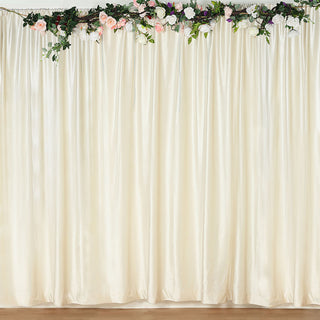 Enhance Your Event Decor with the 8ft Ivory Premium Smooth Velvet Photography Curtain Panel