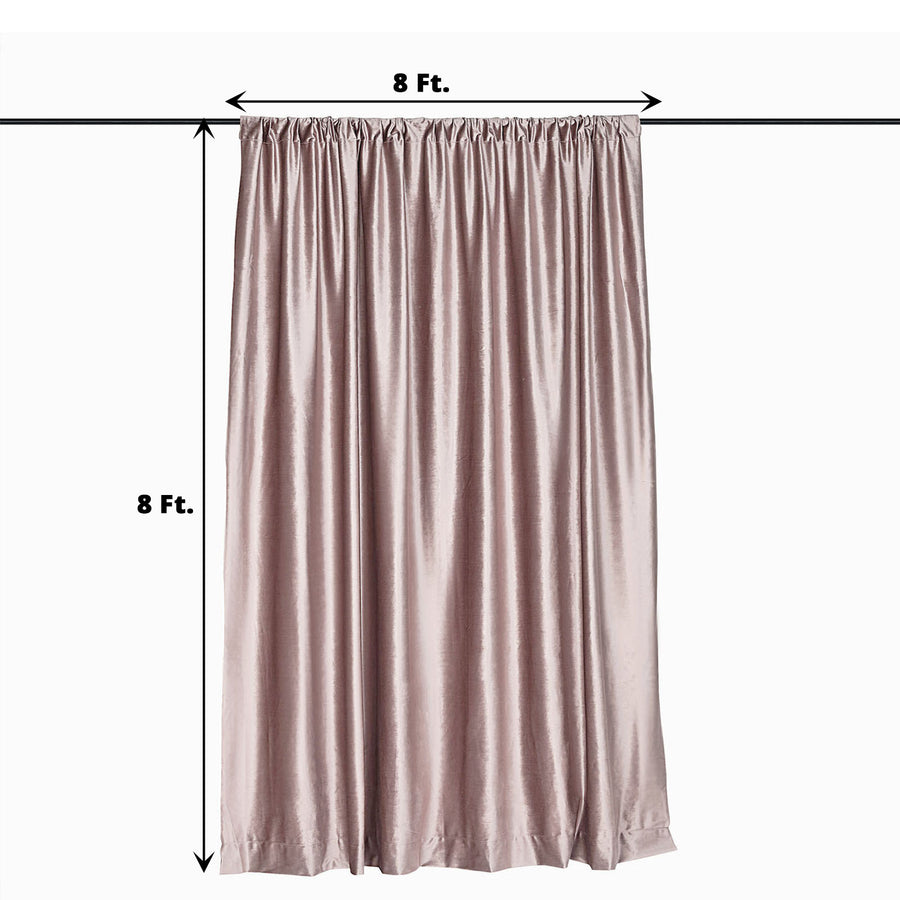 8feet Mauve Premium Velvet Backdrop Curtain Panel Privacy Drape