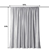 8ft Silver Premium Velvet Backdrop Stand Curtain Panel, Privacy Drape