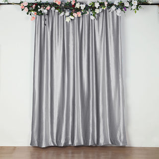 Add Elegance to Your Event with the 8ft Silver Premium Smooth Velvet Photography Curtain Panel