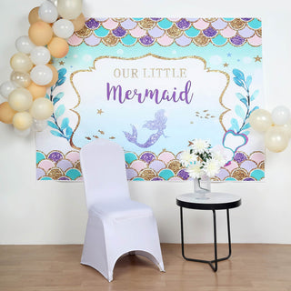 5ftx7ft Our Little Mermaid Print Vinyl Photo Shoot Backdrop - Add a Splash of Magic to Your Events