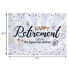 5ftx7ft Black/Gold "Happy Retirement" Print Vinyl Photo Backdrop