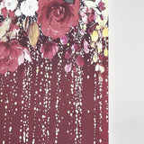 8ftx8ft Sparkly Burgundy Rose Floral Print Vinyl Photography Backdrop