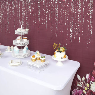 Create a Magical Atmosphere with the Sparkly Burgundy Rose Floral Print Vinyl Photography Backdrop