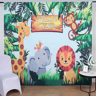 Vibrant Jungle Animal Photo Backdrop for a Mesmerizing Safari Experience