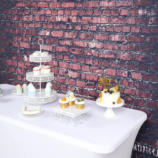 Elevate Your Event Décor with the Dark Red Vintage Brick Wall Vinyl Photo Shoot Backdrop