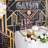 8ftx8ft Black/Gold Great Gatsby Roaring 20s Vinyl Photo Booth Backdrop