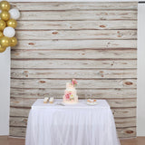 8ftx8ft Rustic White Washed Wood Panel Vinyl Photography Backdrop, Party Photo Booth Background