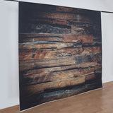 8ftx8ft Dark Brown 3D Wood Panel Vinyl Party Photography Backdrop, Photo Shoot Natural Background