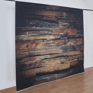 Capture Timeless Beauty with the 8ftx8ft Dark Brown 3D Wood Panel Vinyl Party Photography Backdrop