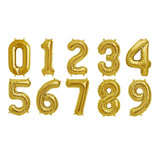 16inch Shiny Metallic Gold Mylar Foil Alphabet Letter and Number Balloons - 1