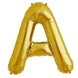 16" Shiny Metallic Gold Mylar Foil Alphabet Letter & Number Balloons#whtbkgd