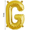 16inch Shiny Metallic Gold Mylar Foil Alphabet Letter and Number Balloons - G
