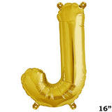 16" Shiny Metallic Gold Mylar Foil Alphabet Letter & Number Balloons