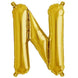 16" Matte Gold Mylar Foil Letter  Balloons
