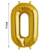16inch Shiny Metallic Gold Mylar Foil Alphabet Letter and Number Balloons - O