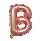 16inches Metallic Blush/Rose Gold Mylar Foil Letter Balloons - B#whtbkgd