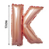 16inch Metallic Blush/Rose Gold Mylar Foil Letter Balloons - K