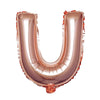16inch Metallic Blush/Rose Gold Mylar Foil Letter Balloons - U#whtbkgd