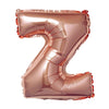 16inch Metallic Blush/Rose Gold Mylar Foil Letter Balloons - Z#whtbkgd