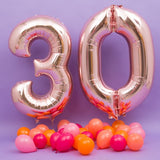 16inch Metallic Blush Mylar Foil Letter and 0-9 Number Balloons - 9
