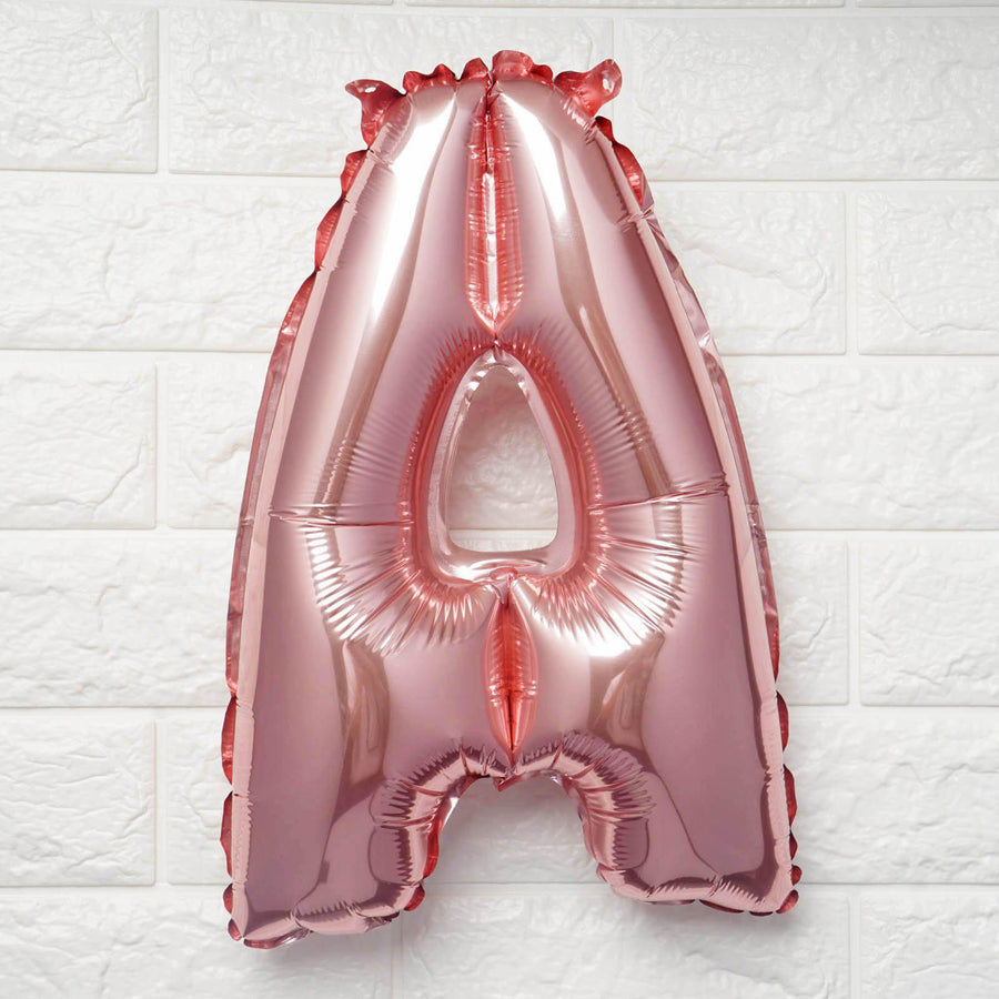 16" Blush Mylar Foil Letter Balloons#whtbkgd