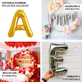 16inch Shiny Metallic Gold Mylar Foil Alphabet Letter and Number Balloons - W