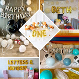 16inch Shiny Metallic Gold Mylar Foil Alphabet Letter and Number Balloons - H