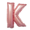 16inch Metallic Blush Mylar Foil Letter Balloons - K#whtbkgd