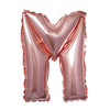 16inch Metallic Blush Mylar Foil Letter Balloons - M#whtbkgd