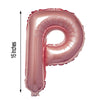 16inch Metallic Blush Mylar Foil Letter Balloons - P