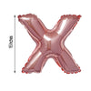 16inch Metallic Blush Mylar Foil Letter Balloons - X