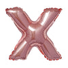 16inch Metallic Blush Mylar Foil Letter Balloons - X#whtbkgd