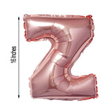 16inch Metallic Blush Mylar Foil Letter Balloons - Z