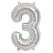 16" Silver Mylar Foil Letter Balloons - A