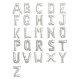 16inch Shiny Metallic Silver Mylar Foil Alphabet Letter Balloons - Z