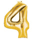 40inch Shiny Metallic Gold Mylar Foil Helium/Air Number and Letter Balloons